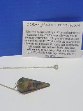 Vintage Ocean Jasper Pendulum for Dowsing